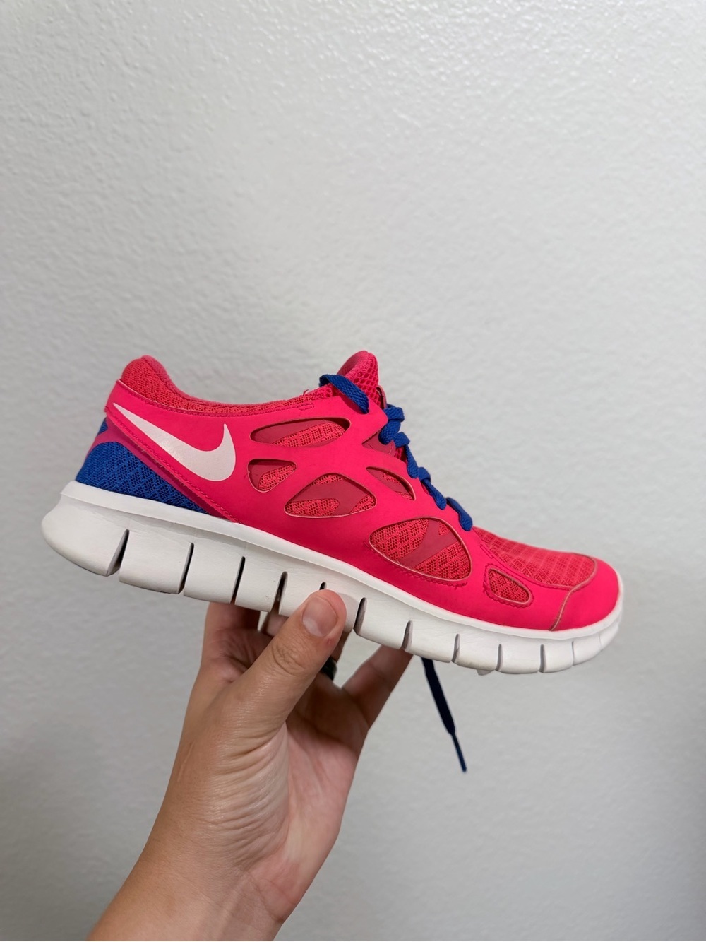 Nike Pink and Blue free runs